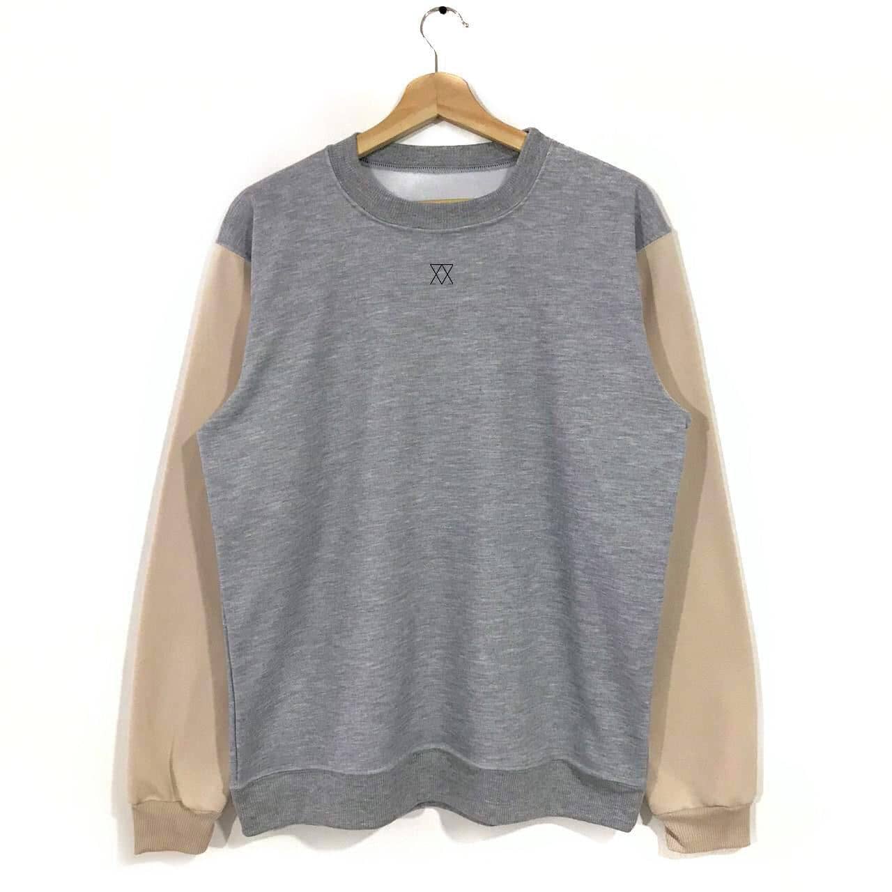 Buzo sin capota Old School Buzo COLOURS FV S Gris claro con beige 