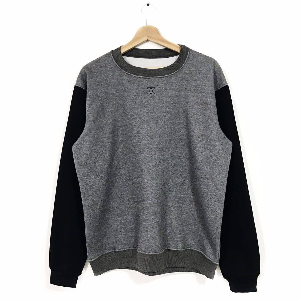 Buzo sin capota Old School Buzo COLOURS FV S Gris oscuro con negro 