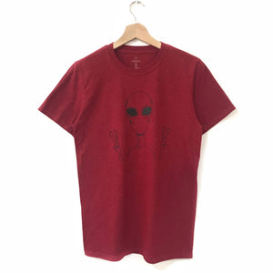 Camiseta Distant Camiseta Colours FV S Rojo sangría 