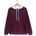 Buzo con capota Old School COLOURS FV S Vinotinto con blanco 