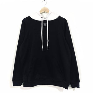 Buzo con capota Old School COLOURS FV S Negro con blanco 