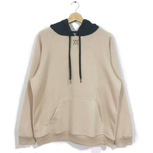 Buzo con capota Old School COLOURS FV S Beige con negro 