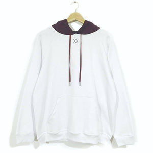Buzo con capota Old School COLOURS FV S Blanco con vinotinto 